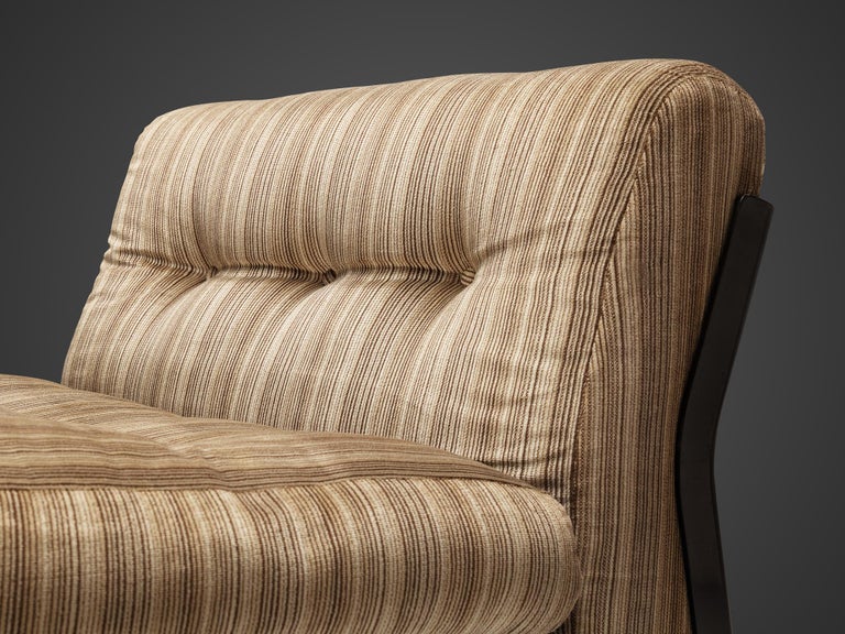 Italian Mario Bellini 'Amanta' Modular Sofa in Original Striped Fabric For Sale