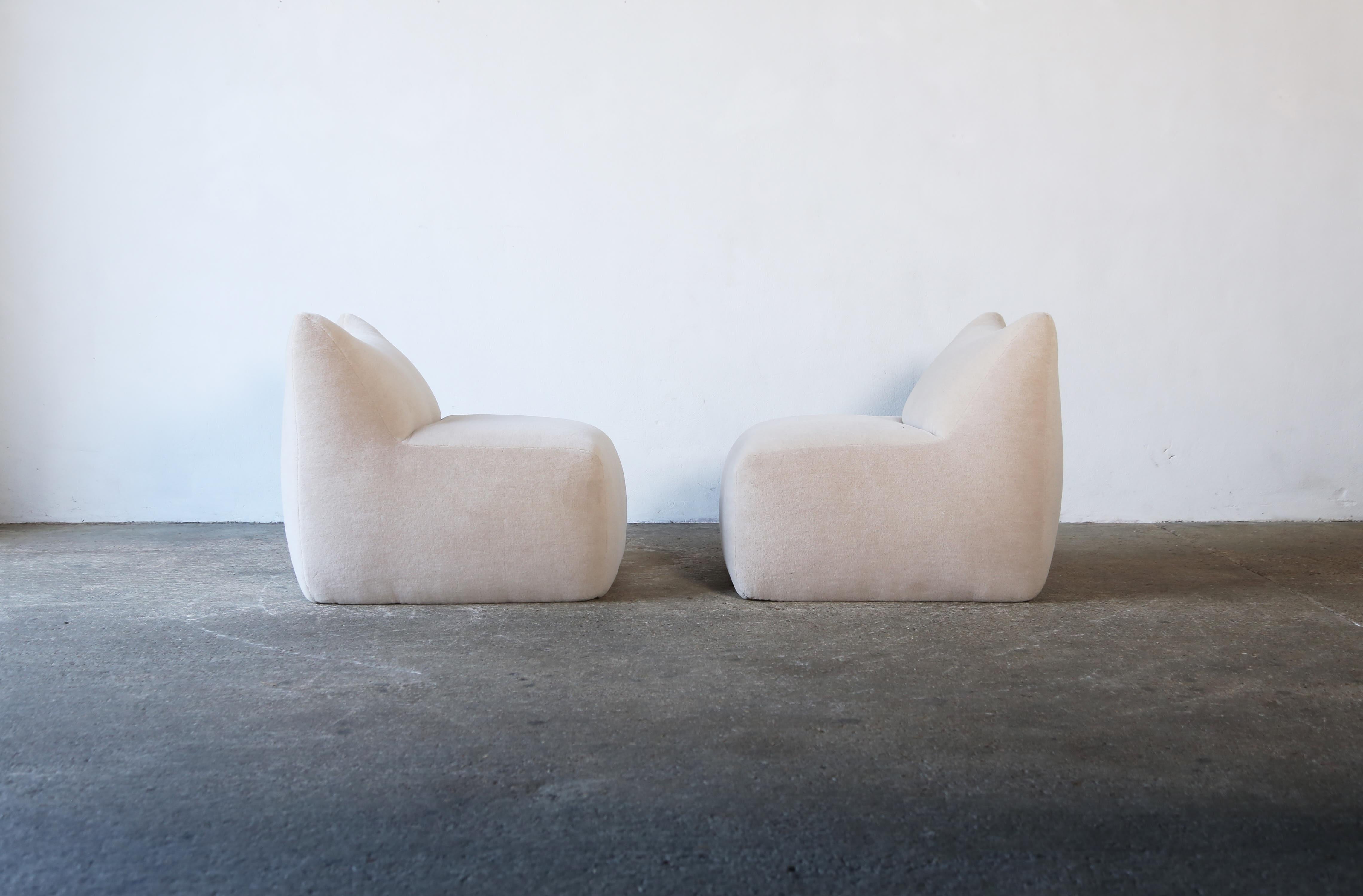 Mario Bellini Bambole Chairs, Upholstered in Alpaca, B&B Italia, 1970s For Sale 3