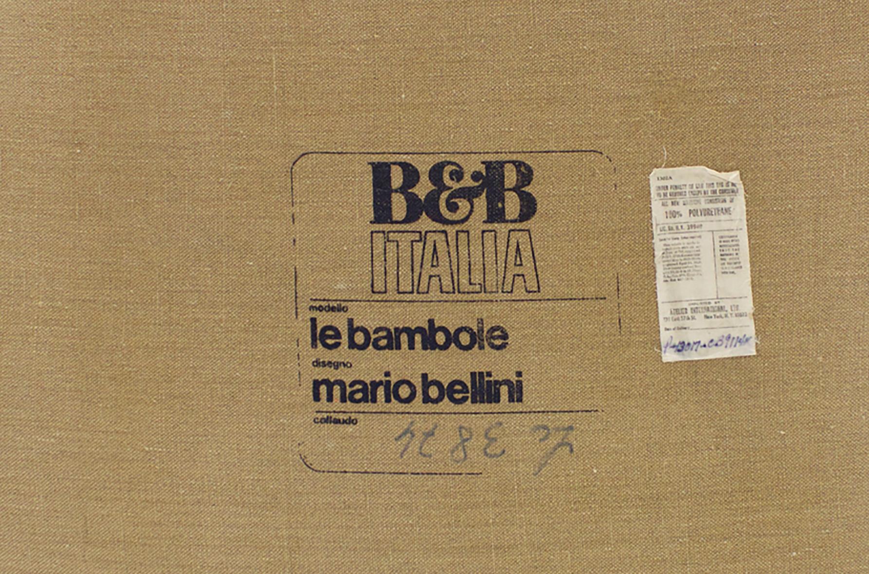 Mario Bellini Bambole Lounge Chair and Ottoman for B&B Italia 3
