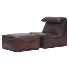 Fauteuil de salon Bambole et pouf Mario Bellini pour B&B Italia