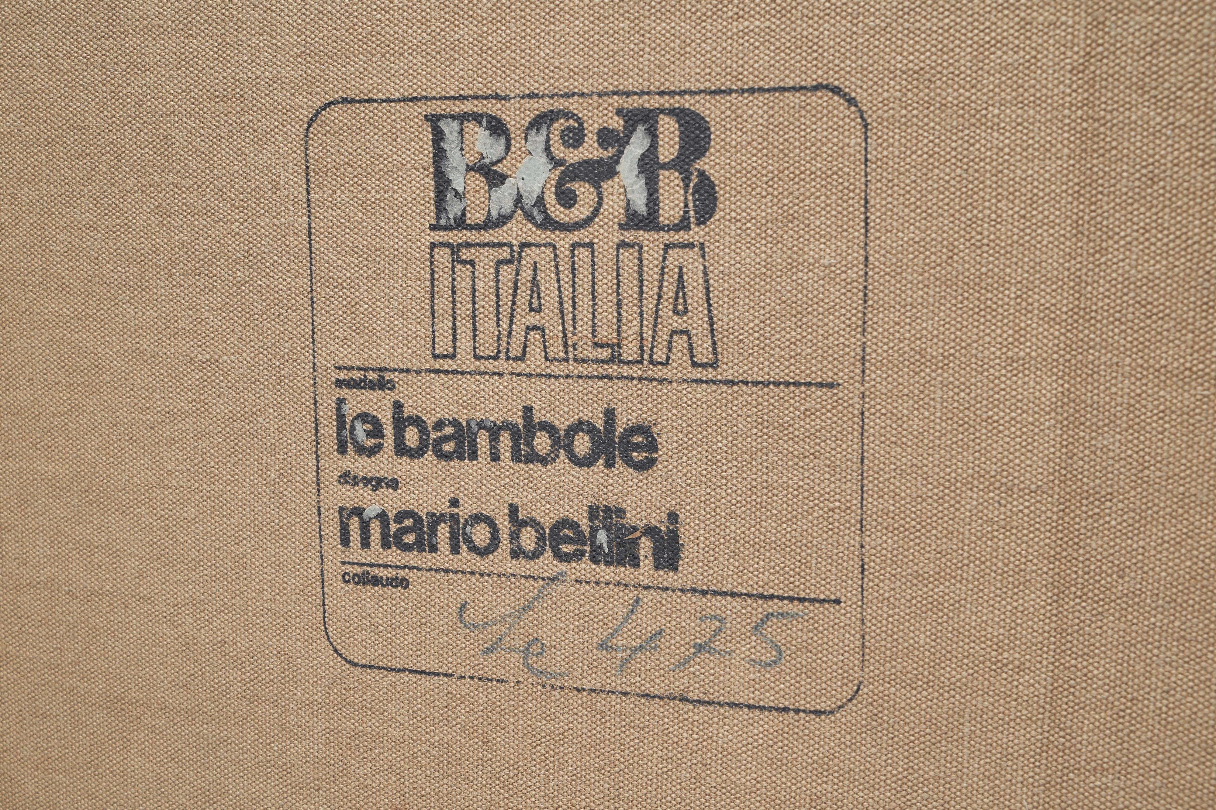 Mario Bellini Bambole lounge chair B&B Italia 1972 For Sale 8