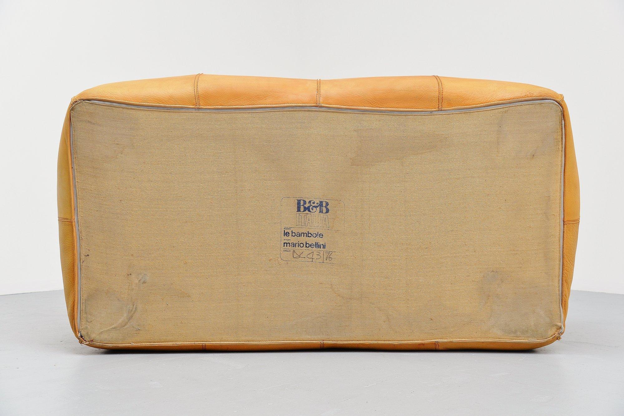 Leather Mario Bellini Bambole Sofa B&B, Italia, 1972