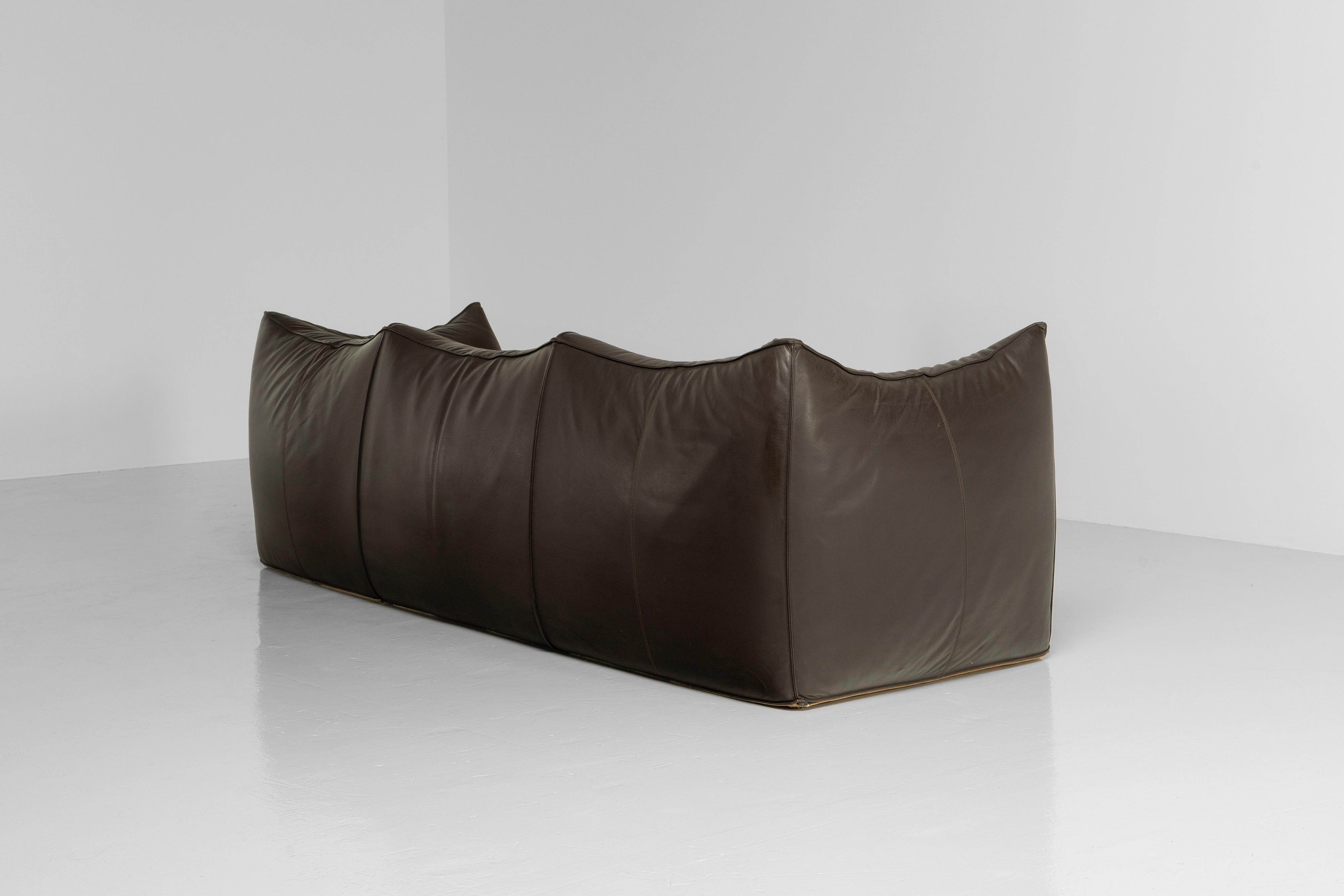 Mario Bellini Bambole Sofa in Brown B&B Italia 1973 3-Seater 2