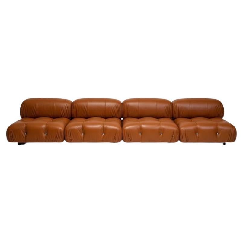 Mario Bellini B&B 'Camaleonda' Lounge Sofa aus cognacfarbenem Leder
