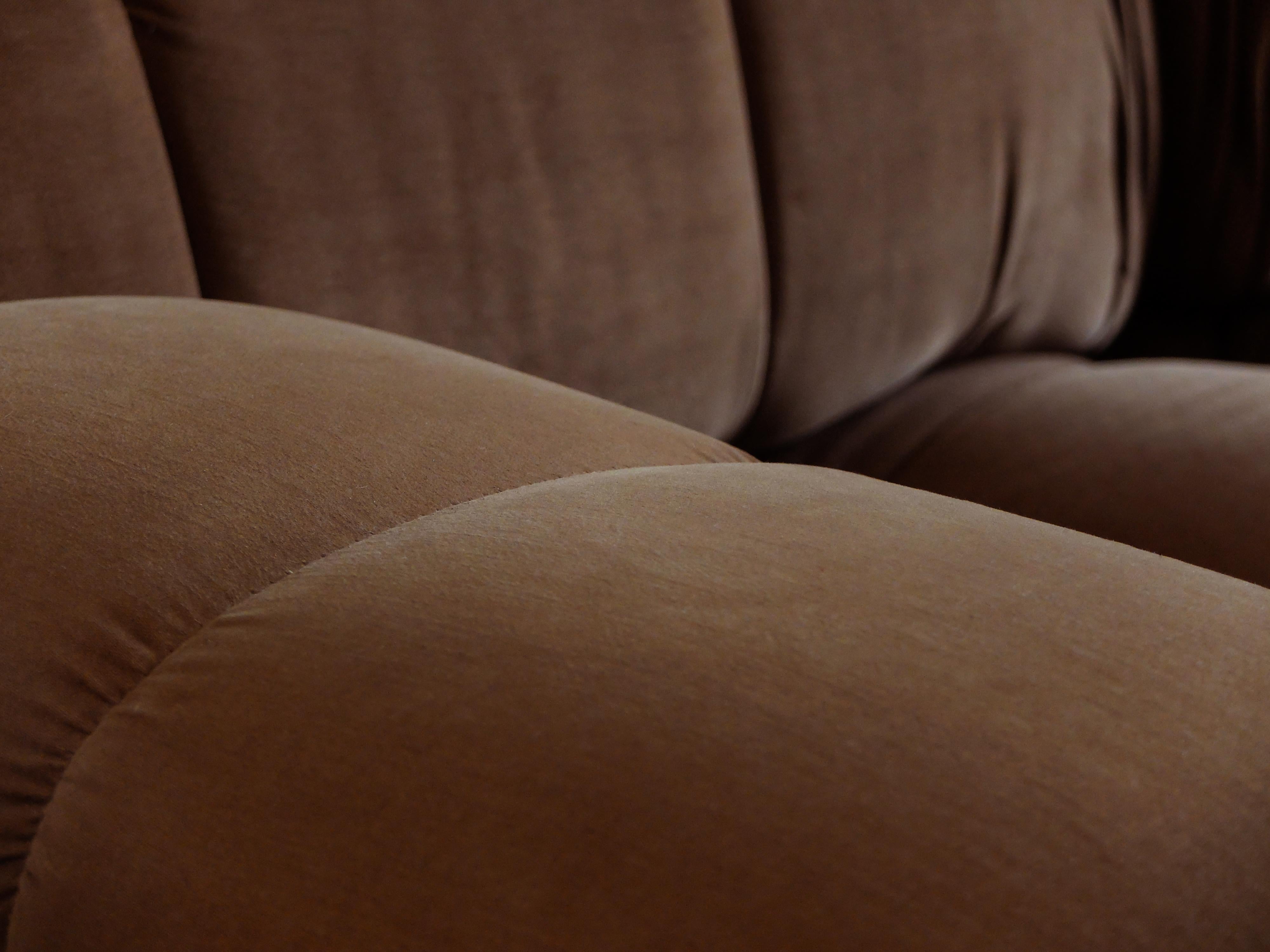 Late 20th Century Mario Bellini B&B Italia, Camaleonda Sofa Set in Original Brown Upholstery, 1970