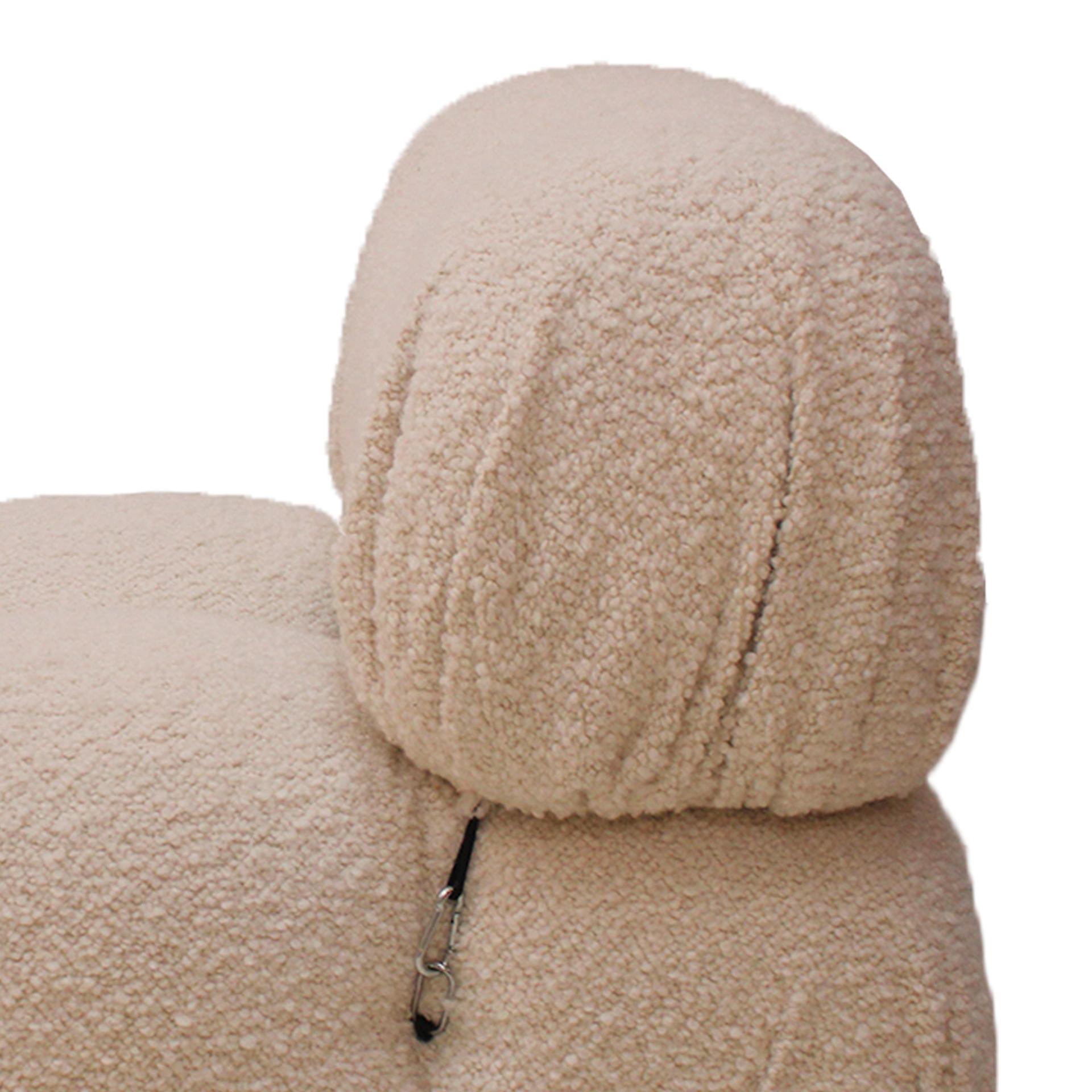 20ième siècle Mario Bellini B&B Italia Camaleonda Canapé modulaire 3 places en tissu bouclé blanc en vente