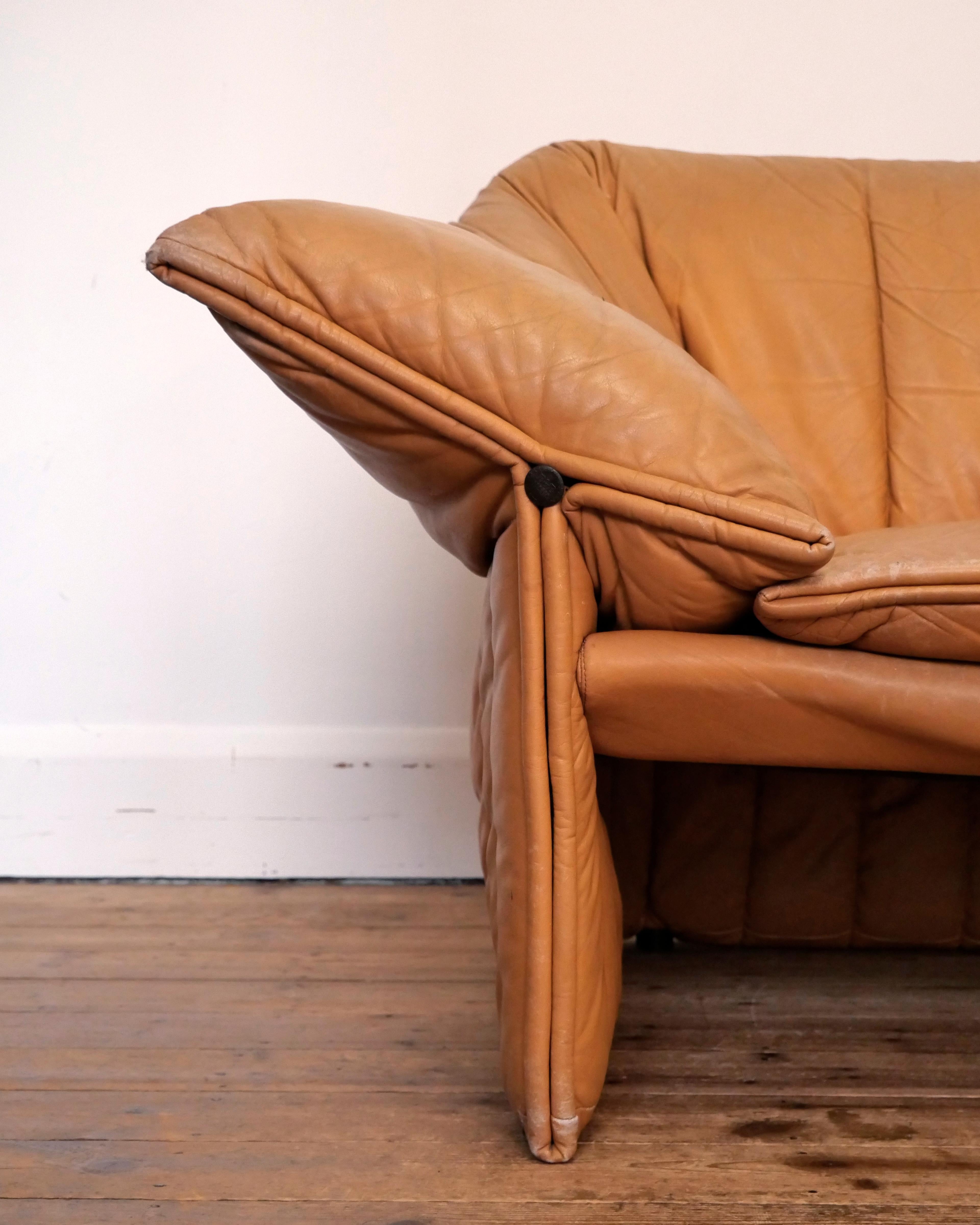Mario Bellini, B&B Italia, Sillón Le Stelle 1974 cuero precioso mediados de siglo 4