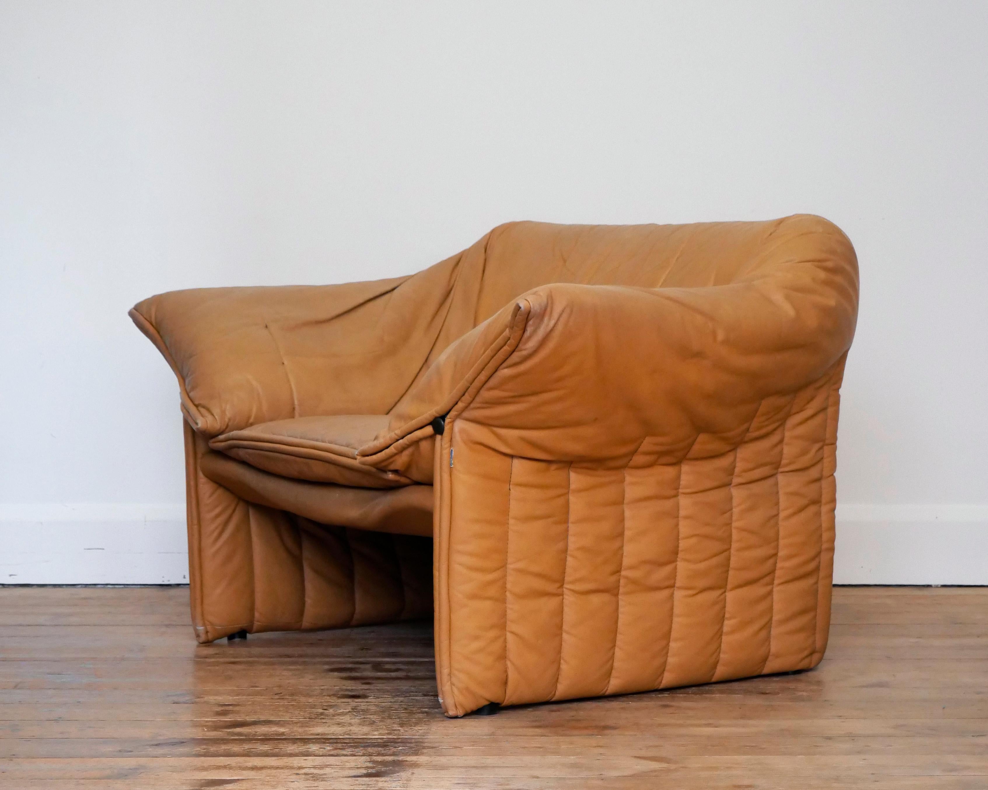 Mario Bellini, B&B Italia, Sillón Le Stelle 1974 cuero precioso mediados de siglo en Bueno Estado en London, GB