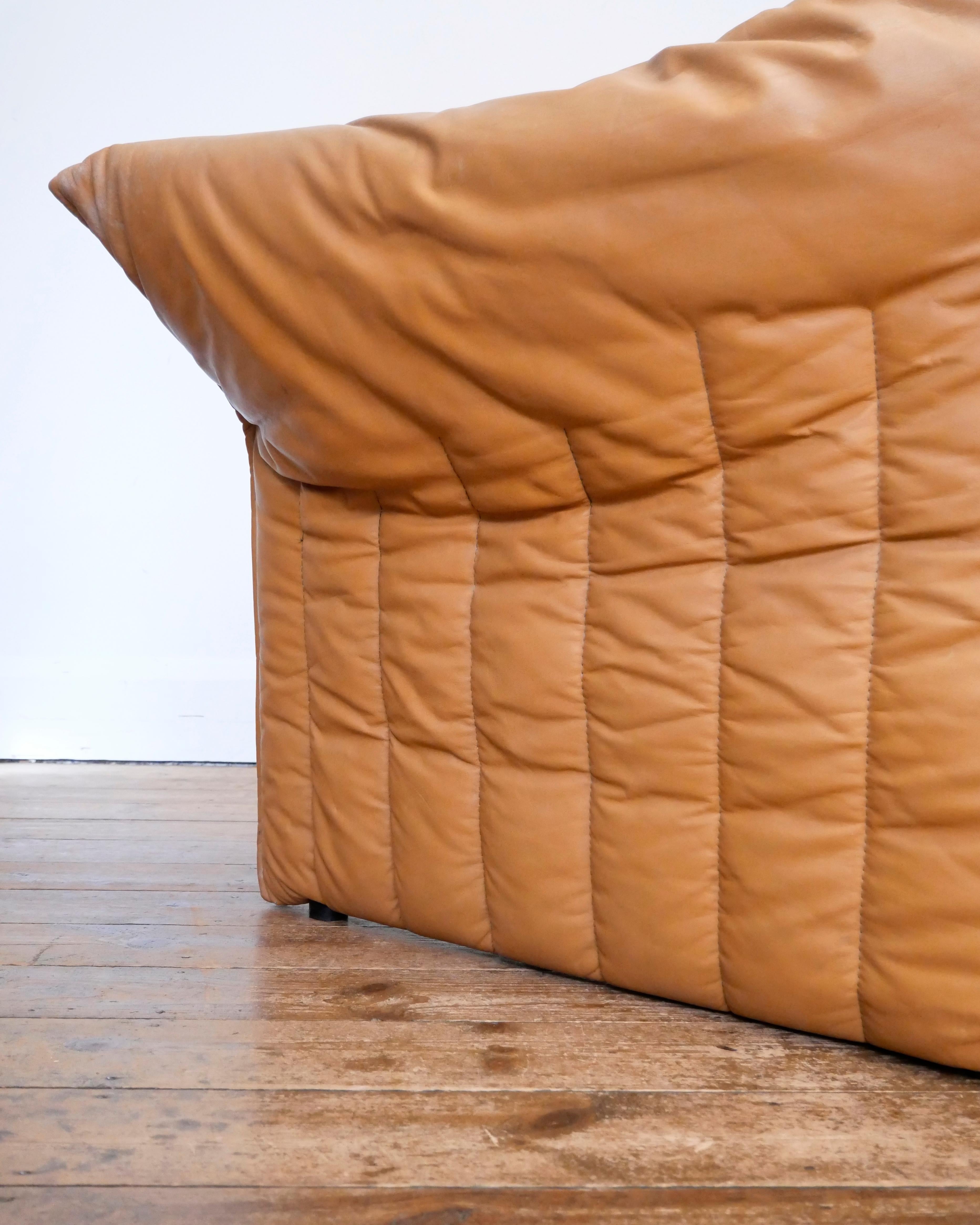 Mario Bellini, B&B Italia, Sillón Le Stelle 1974 cuero precioso mediados de siglo 2
