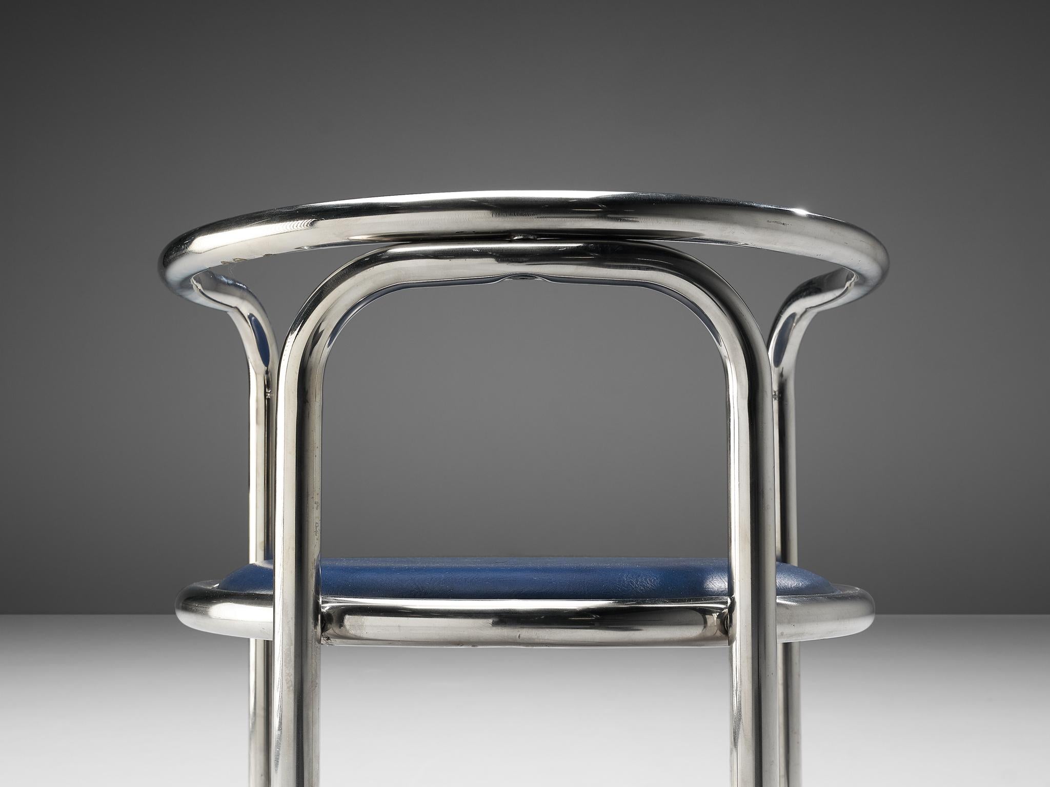 Mario Bellini Black ‘Il Colonnato’ Table with Gae Aulenti ‘Locus Solus’ Chairs 3
