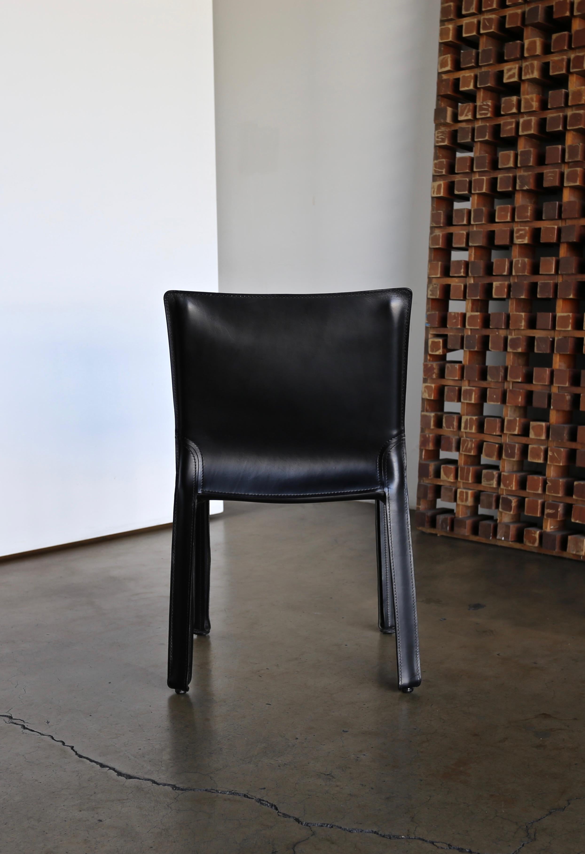 Steel Mario Bellini Black Leather 