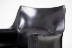 Mario Bellini Black Leather Cassina Cab Armchair
