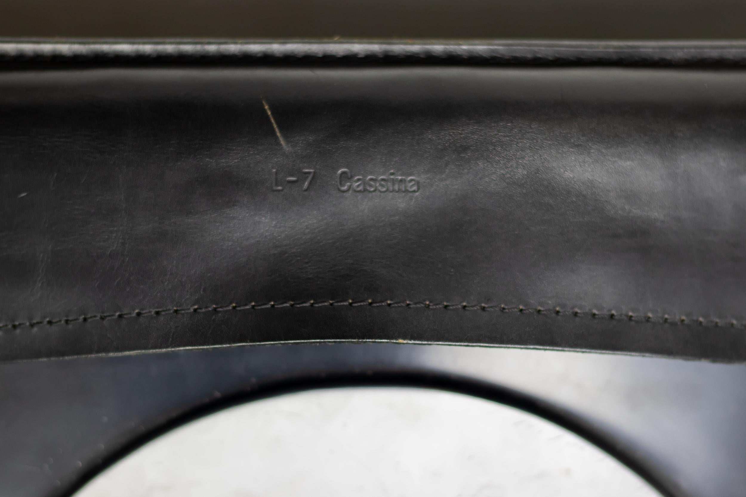 Mario Bellini Black Leather Cassina Cab Armchair 1