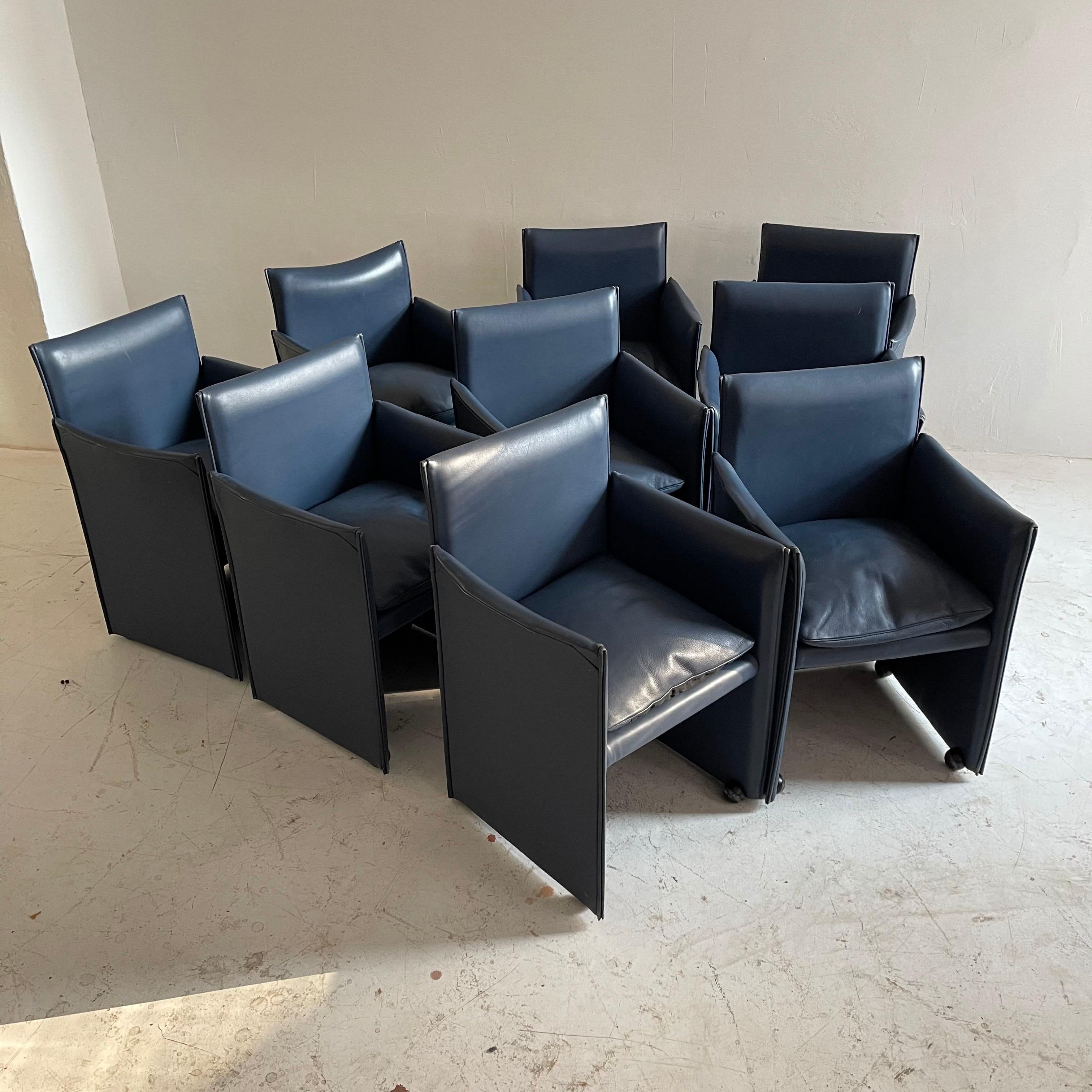 Late 20th Century Mario Bellini Breaker Armchair by Cassina 1970s, Set of 9