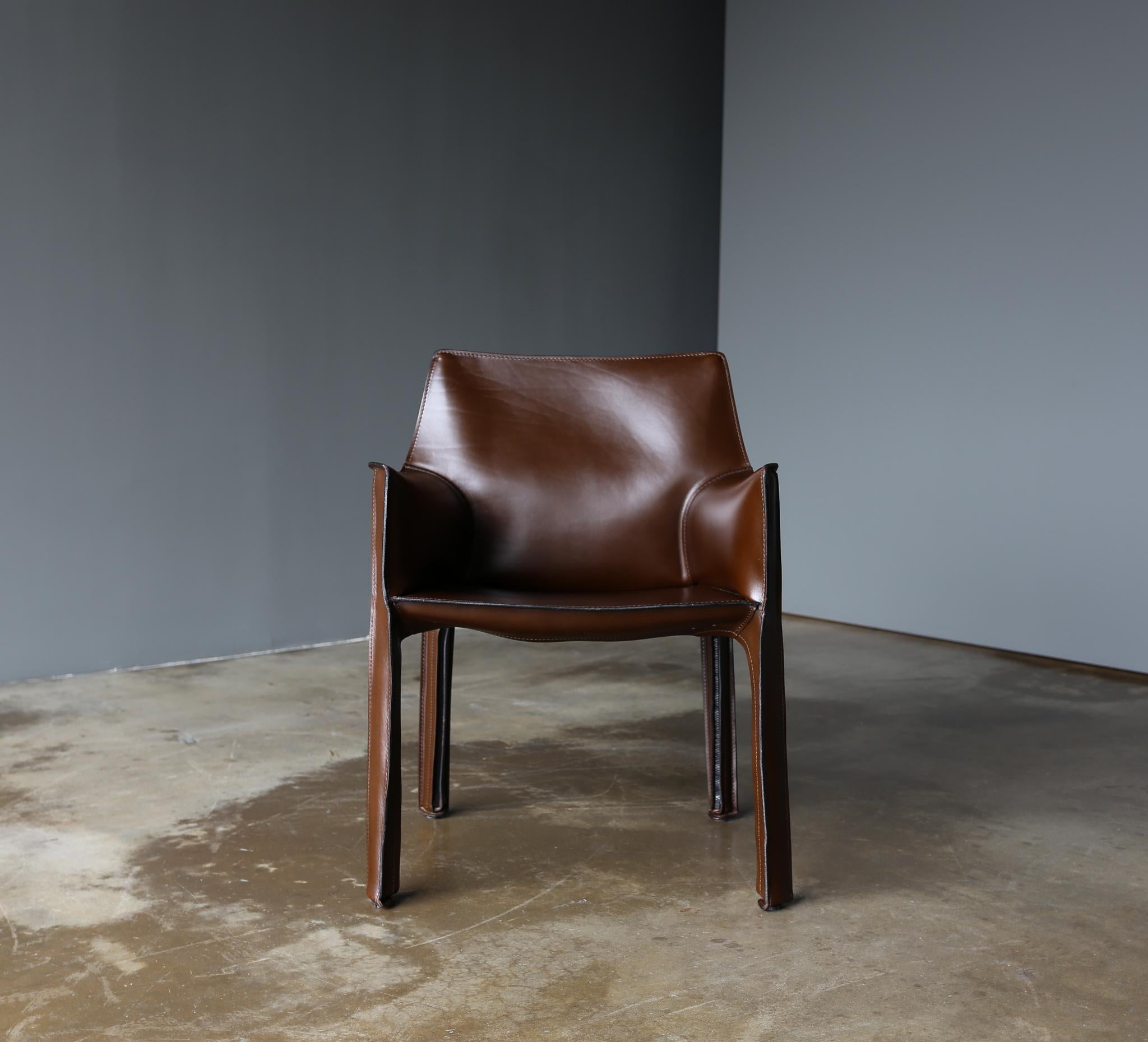 20th Century Mario Bellini Brown Leather 