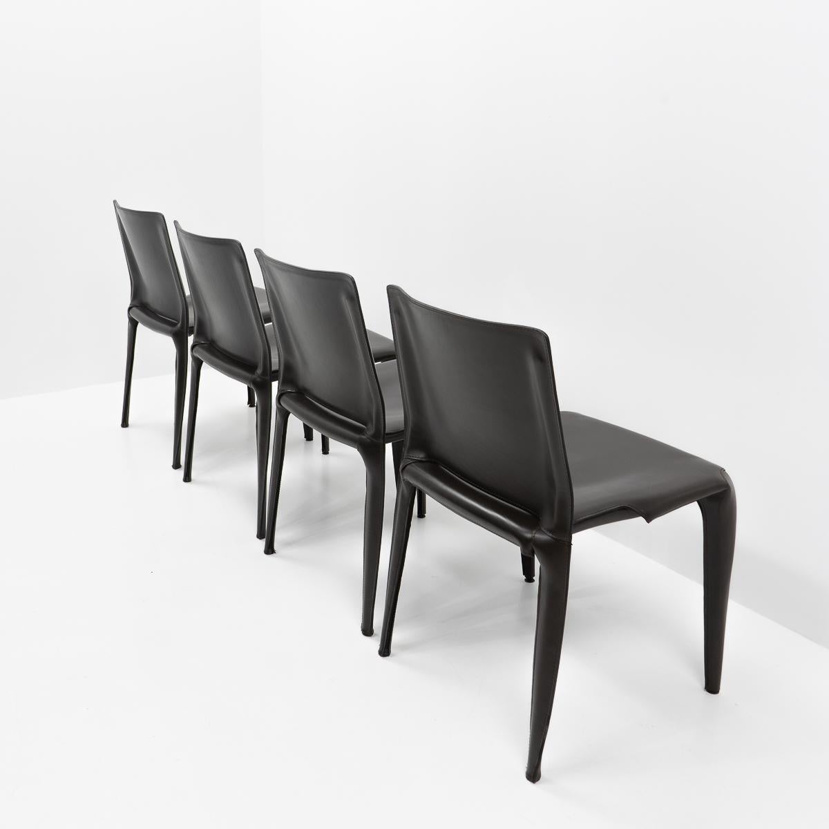 Mario Bellini “Bull” Side Chairs for Cassina, Set of Four, 1990s For Sale 7