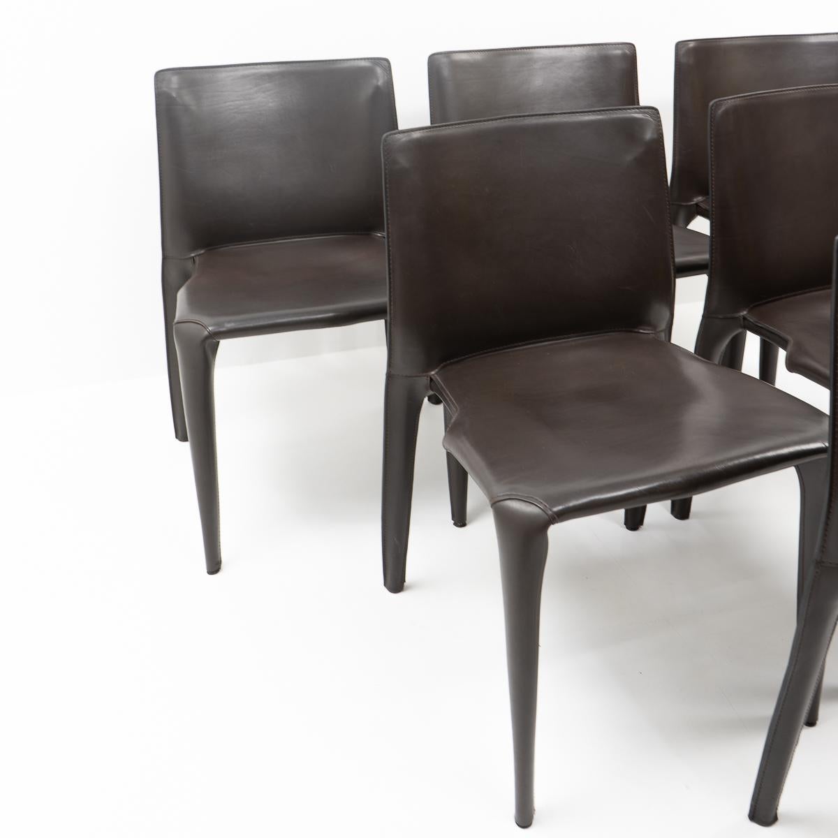 Mario Bellini “Bull” Side Chairs for Cassina, Set of Six, 1990s 10