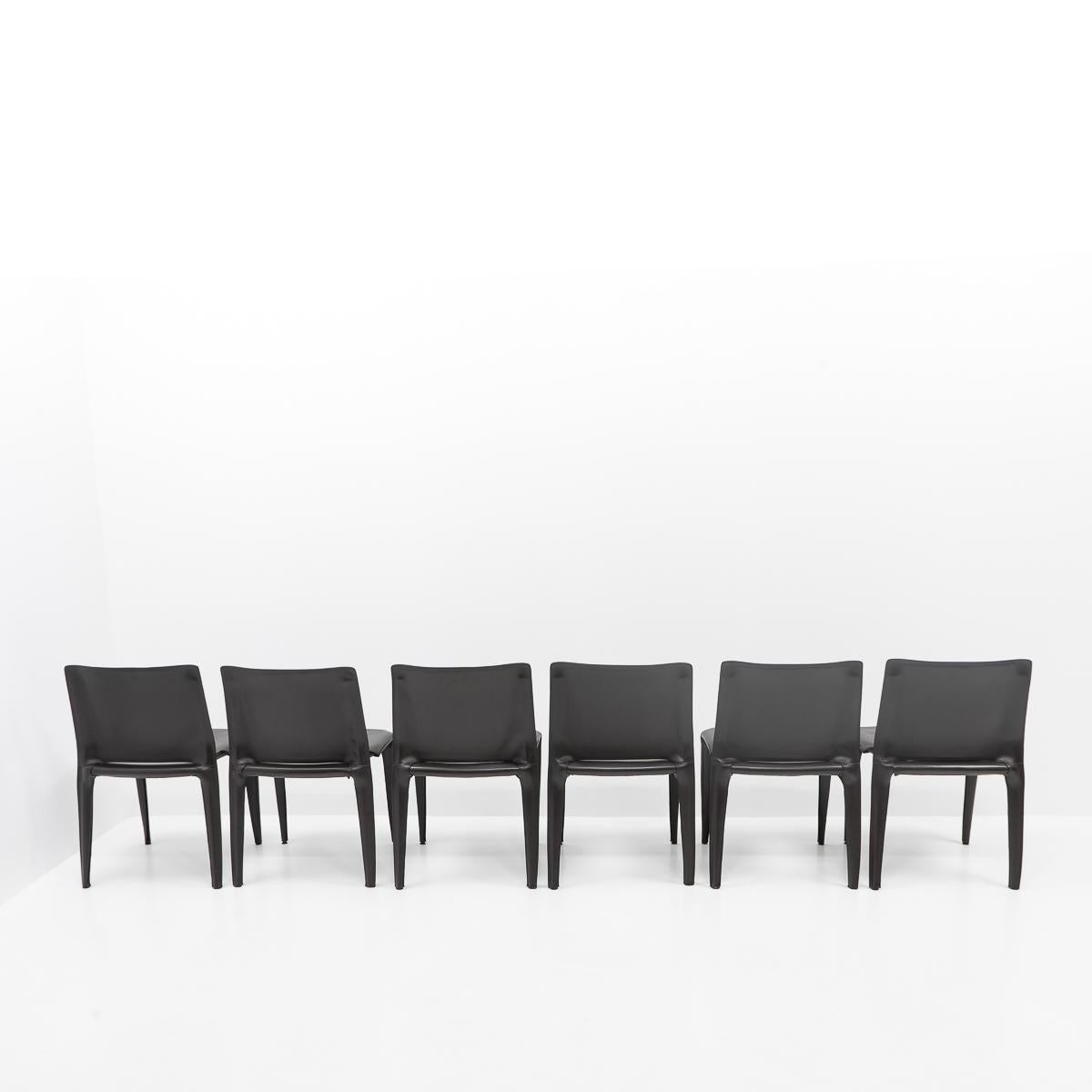 Italian Mario Bellini “Bull” Side Chairs for Cassina, Set of Six, 1990s