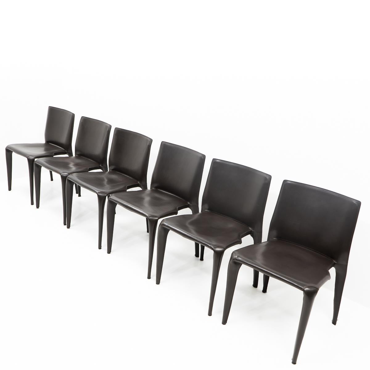 Mario Bellini “Bull” Side Chairs for Cassina, Set of Six, 1990s In Good Condition In Renens, CH
