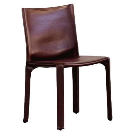 Mario Bellini "CAB 412" Stuhl für Cassina, Bordeaux Leder, 1978