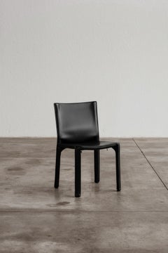 Chaise "CAB 412" de Mario Bellini pour Cassina, cuir noisette, 1978