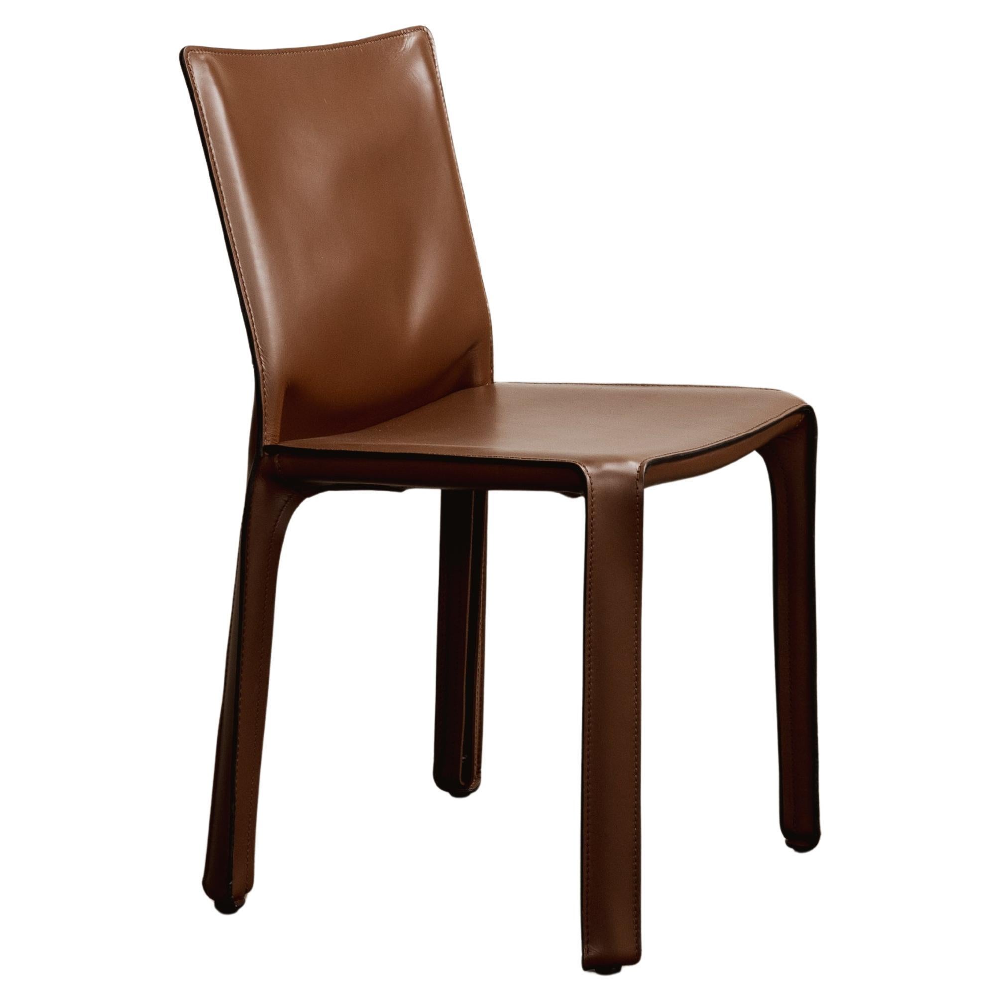 Mario Bellini "CAB 412" Stuhl für Cassina, Haselnussleder, 1978