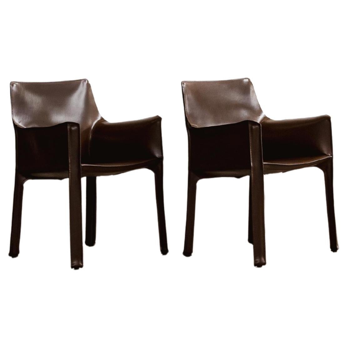 Mario Bellini "CAB 412", Sedie per Cassina Set di 8 - "CAB 413", Set di 2