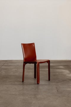 Mario Bellini "CAB 412” Chair for Cassina, China Red Leather, 1978