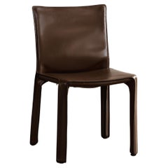 Mario Bellini "CAB 412” Chair for Cassina, Tobacco Leather, 1978