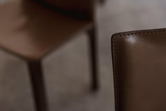 Mario Bellini "CAB 412” Chairs for Cassina, Tobacco Leather, 1978, Set of 12