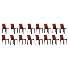 Mario Bellini "CAB 412” Dining Chairs for Cassina, 1978, Set of 16