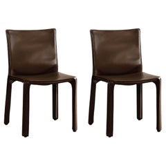 Mario Bellini "CAB 412” Dining Chairs for Cassina, 1978, Set of 2