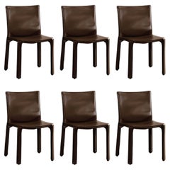 Mario Bellini Sillas de comedor "CAB 412" para Cassina, 1978, juego de 6