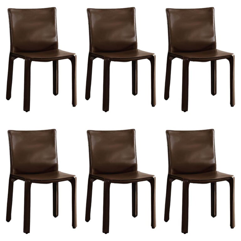tobacco leather chair Mario Bellini 