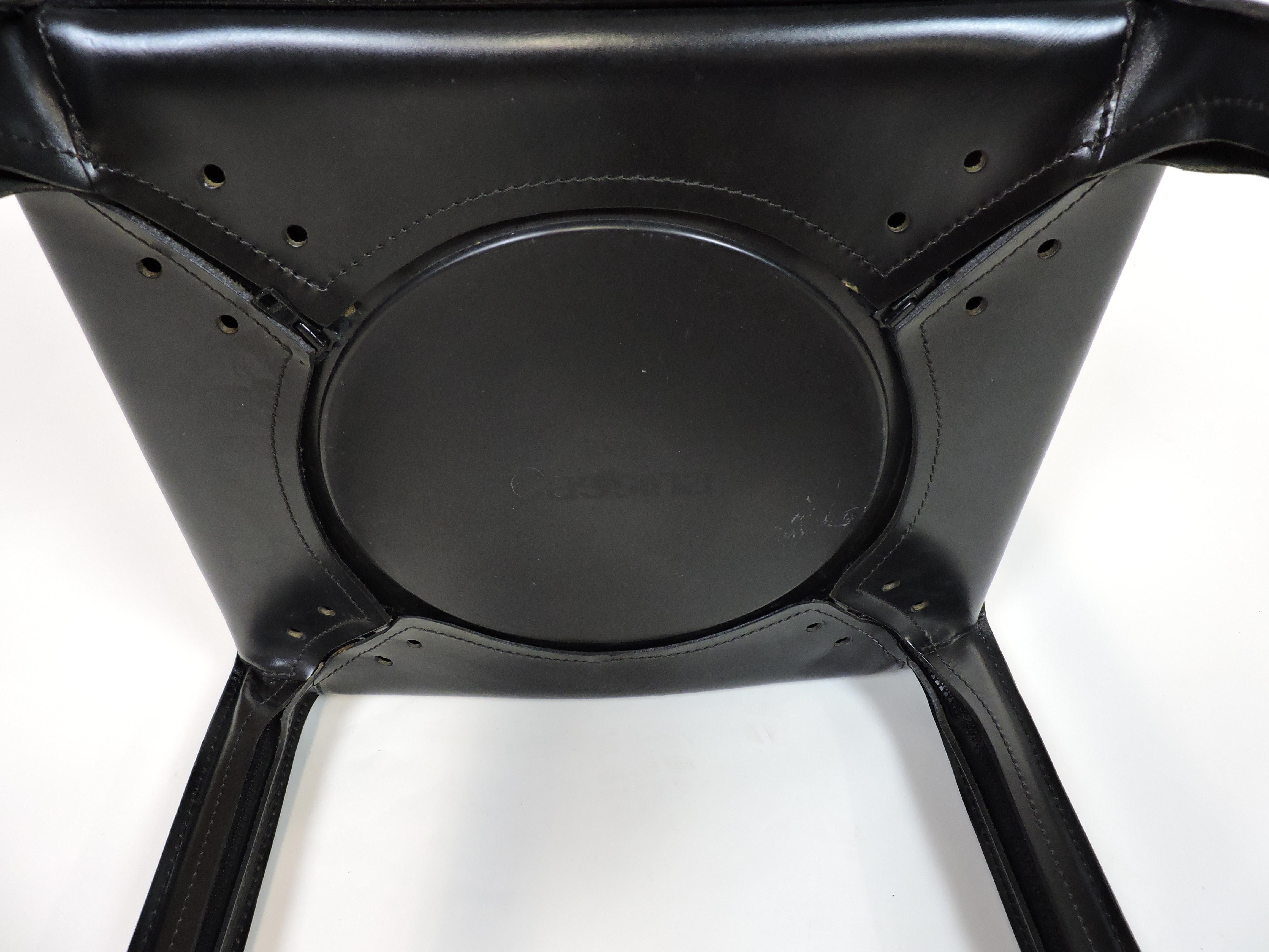 Mario Bellini CAB 412 Italian Modern Black Leather Side Chair for Cassina 4