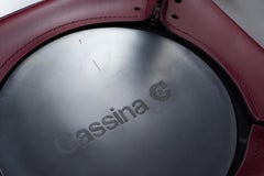 Mario Bellini Cab 412 sidechairs for Cassina, Bordeaux Red, Set of 8