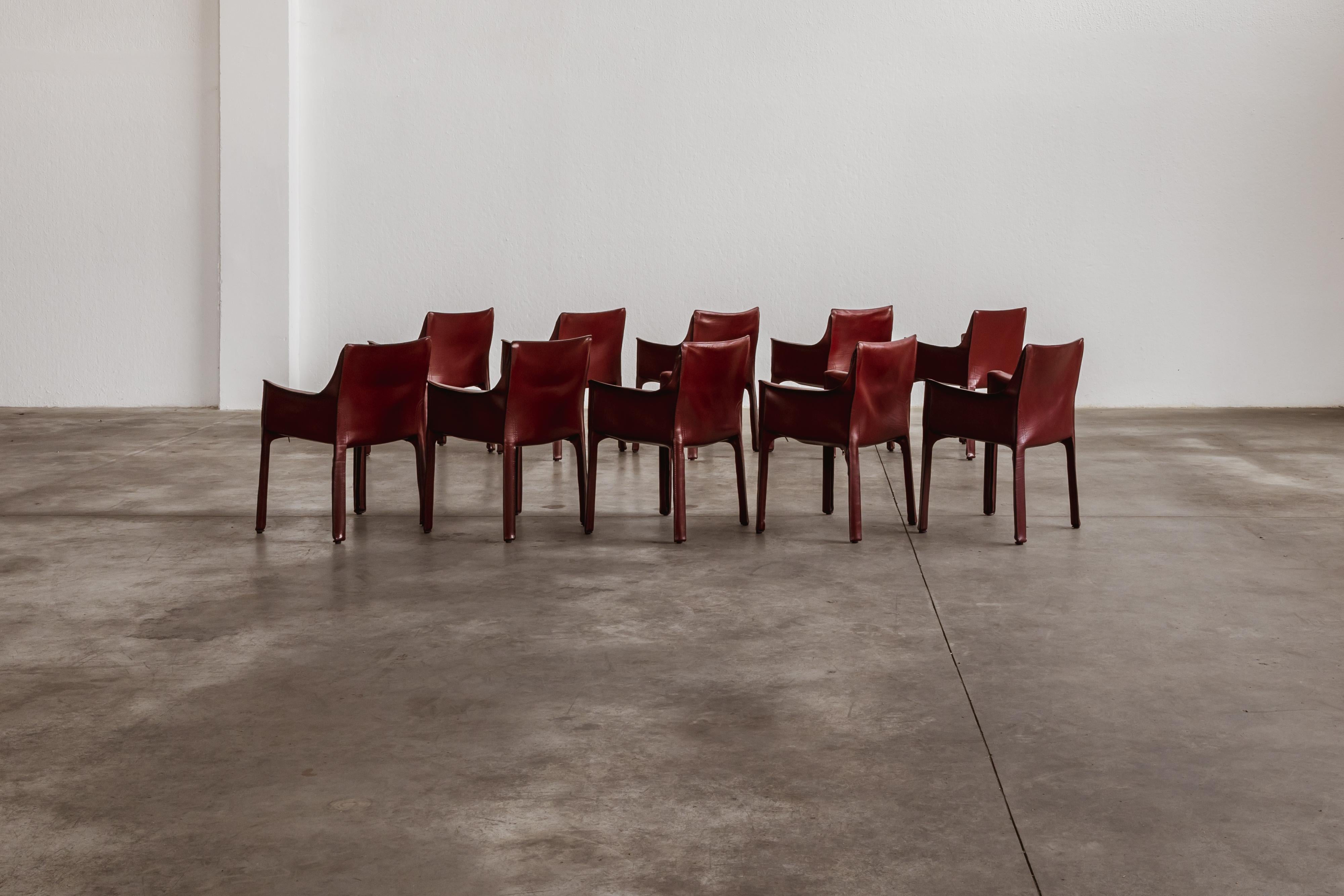 Mario Bellini pour Cassina, 1977, lot de 10 chaises de salle à manger CAB 413 en vente 6