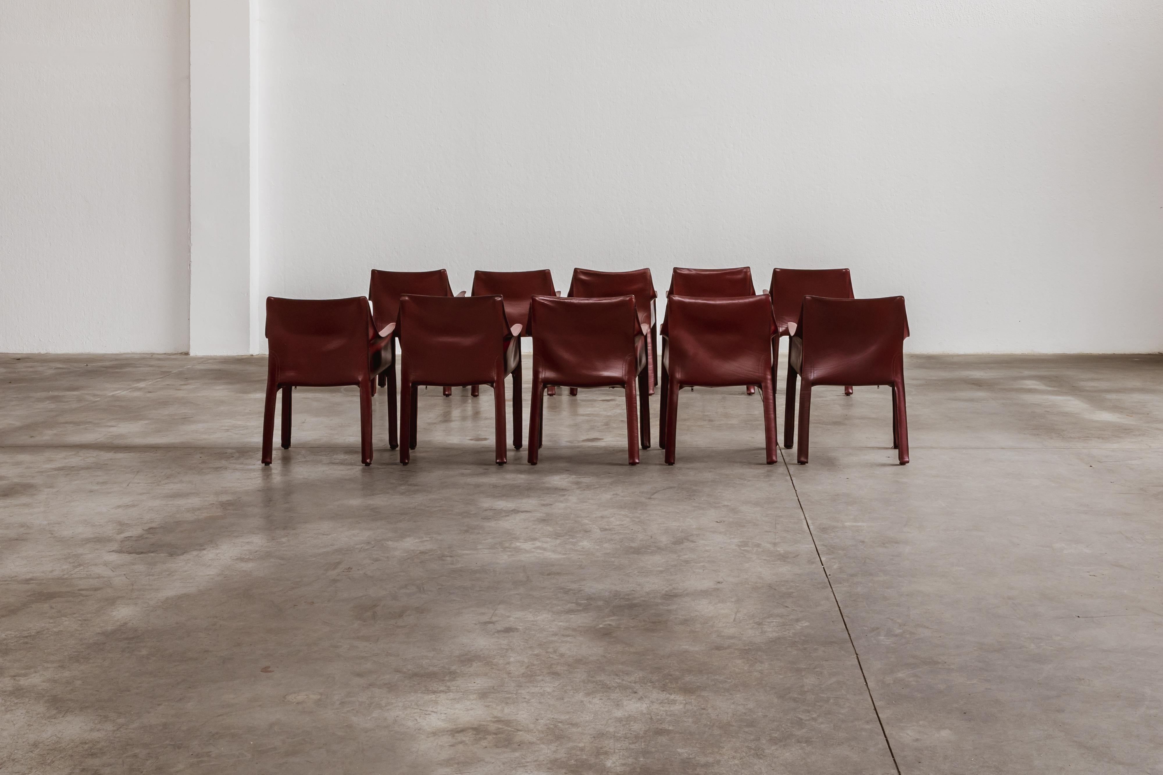 Mario Bellini pour Cassina, 1977, lot de 10 chaises de salle à manger CAB 413 en vente 8