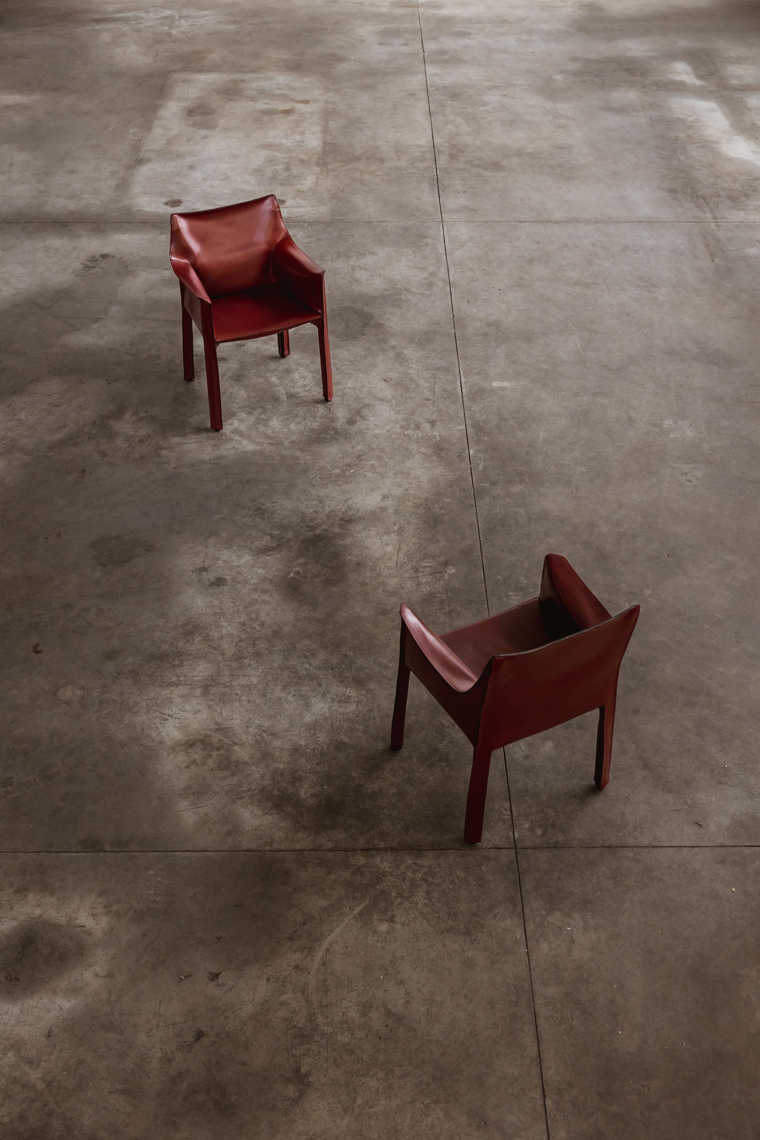 Fin du 20e siècle Mario Bellini pour Cassina, 1977, lot de 10 chaises de salle à manger CAB 413 en vente