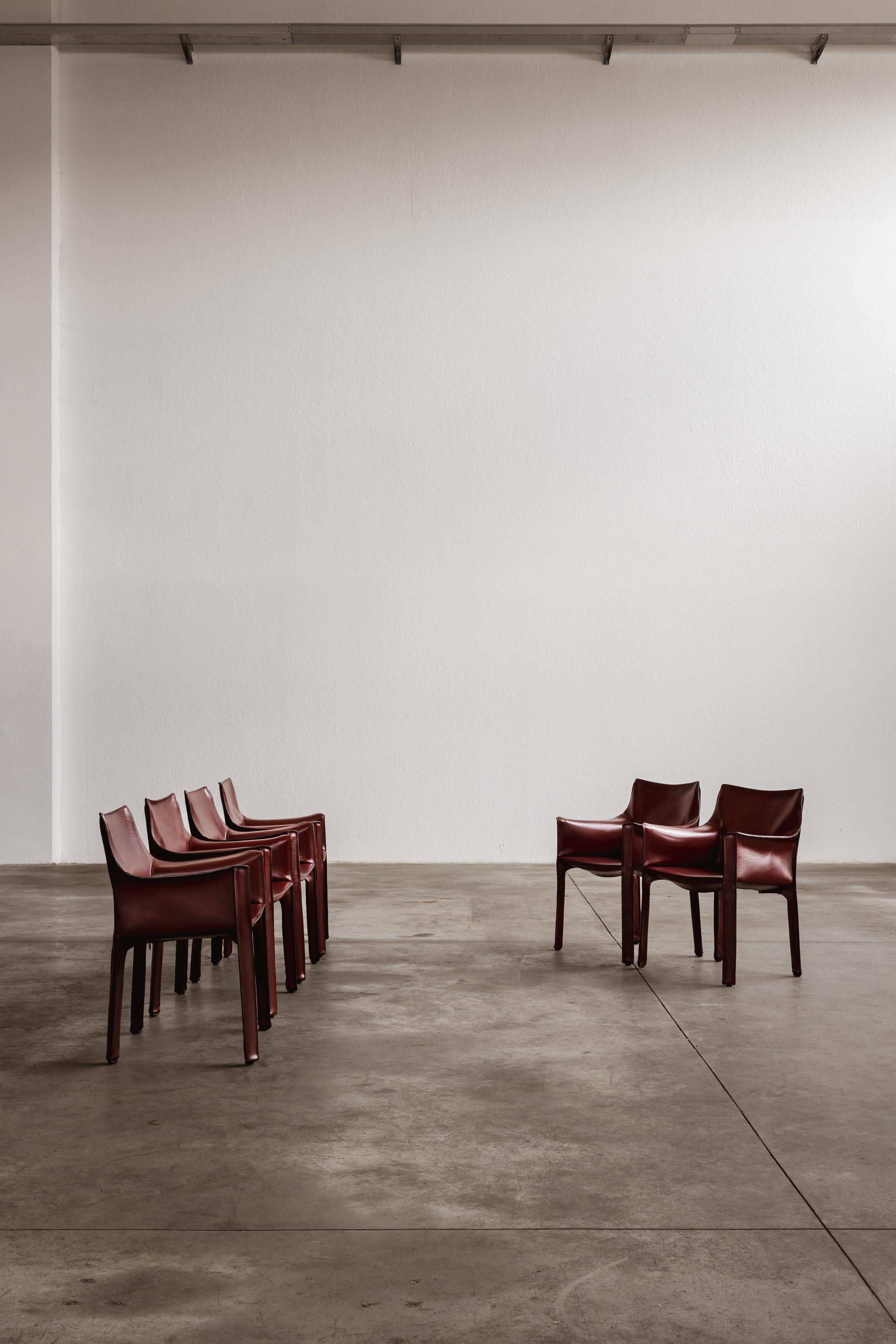Mario Bellini pour Cassina, 1977, lot de 10 chaises de salle à manger CAB 413 en vente 2