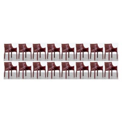 Vintage Mario Bellini "CAB 413" Chairs for Cassina in Bordeaux, 1977, Set of 16