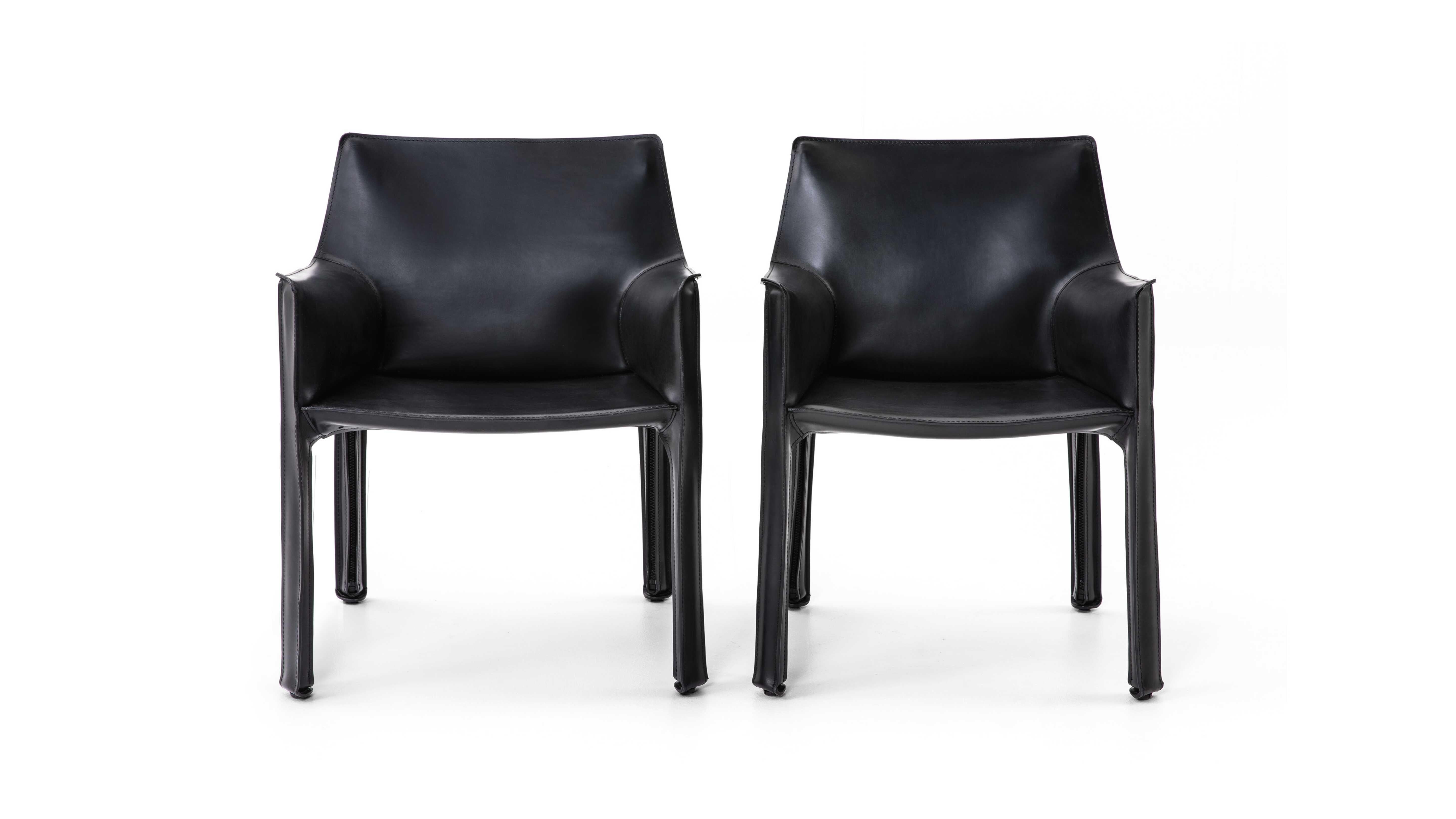 Prices are dependent on the chosen size and color. Also available in 66cm width, 57cm depth, 82cm height and 45cm seat height. 

Cab is the world’s first free-standing cowhide chair, informed by the relationship between the human skeleton and the