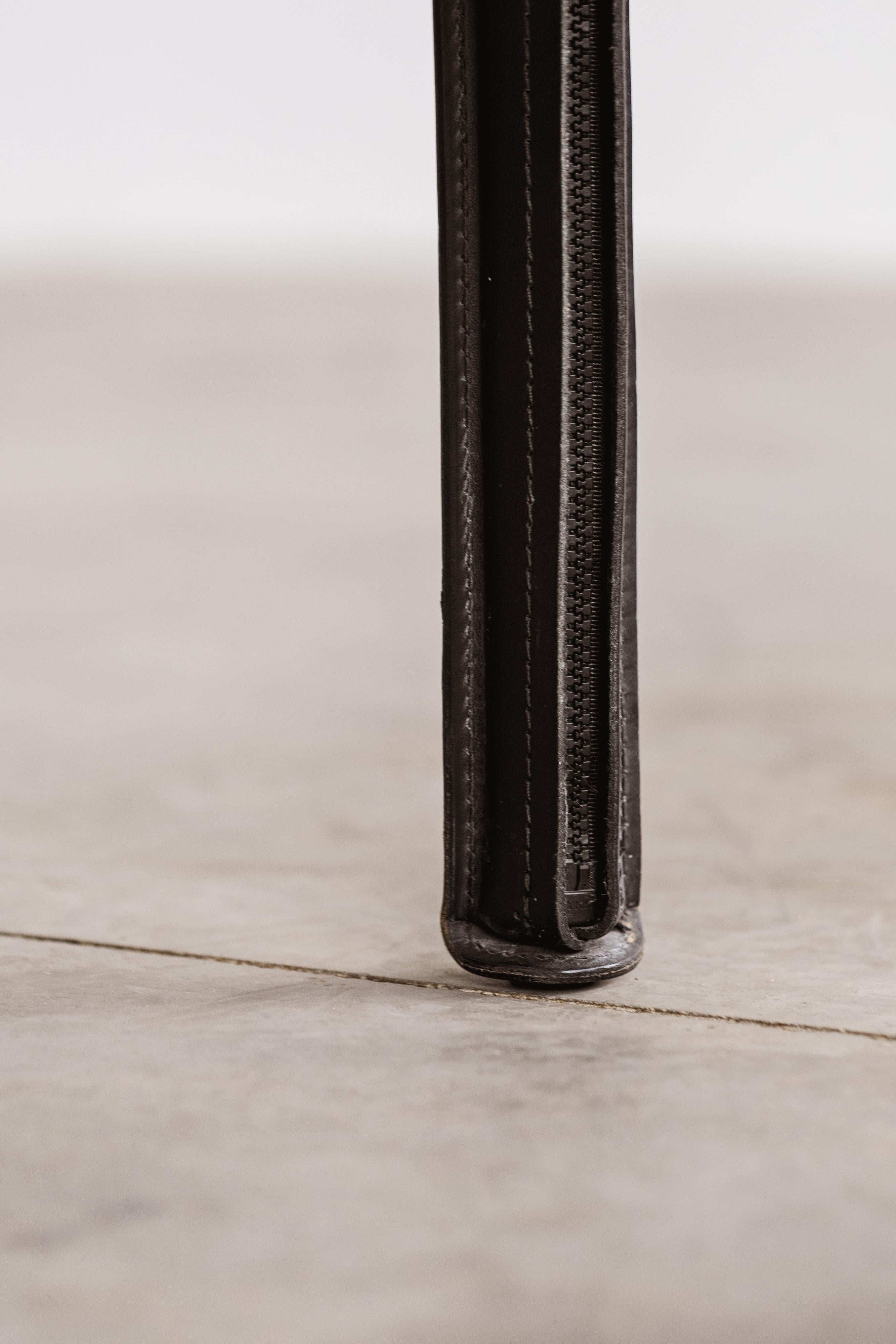 Mario Bellini „CAB 413“ Stühle für Cassina, schwarzes Leder, 1977, Set von 10 Stühlen im Angebot 2