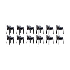 Mario Bellini "CAB 413" Dining Chairs for Cassina, 1977, Set of 12