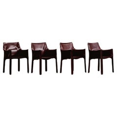 Mario Bellini "CAB 413" Chairs for Cassina in Bordeaux, 1977, Set of 4