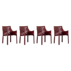 Mario Bellini "CAB 413” Dining Chairs for Cassina, 1977, Set of 4