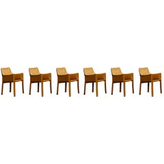 Vintage Mario Bellini "CAB 413” Dining Chairs for Cassina, 1977, Set of 6