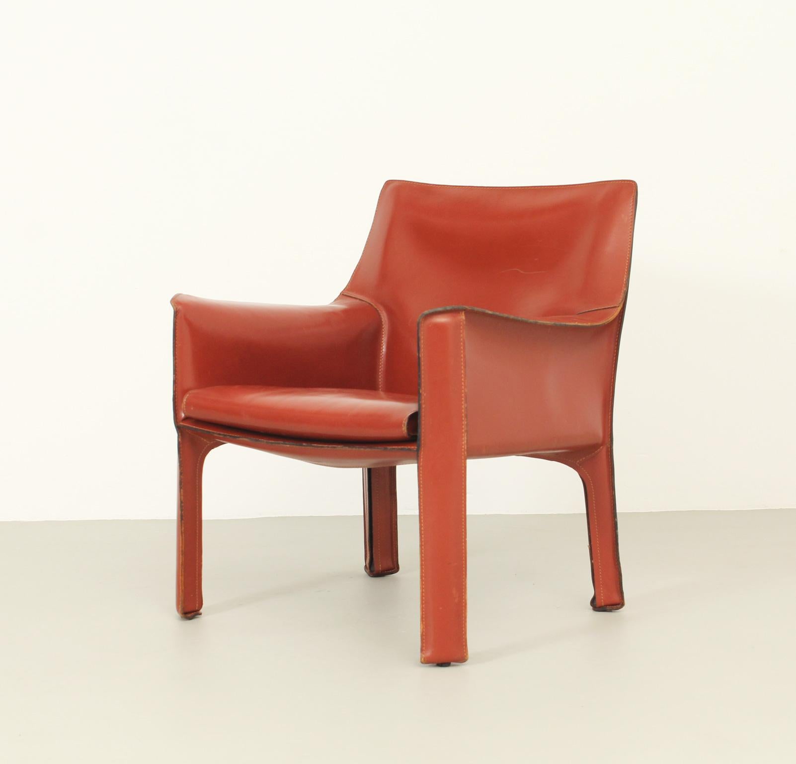 Modern Mario Bellini Cab 414 Armchair for Cassina, Italy, 1982