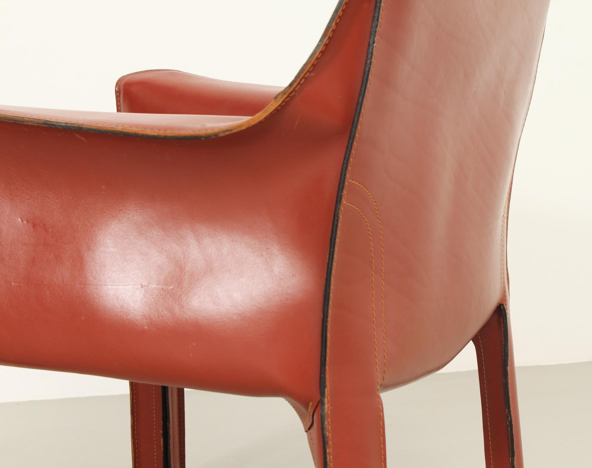 Mario Bellini Cab 414 Armchair for Cassina, Italy, 1982 In Good Condition In Barcelona, ES