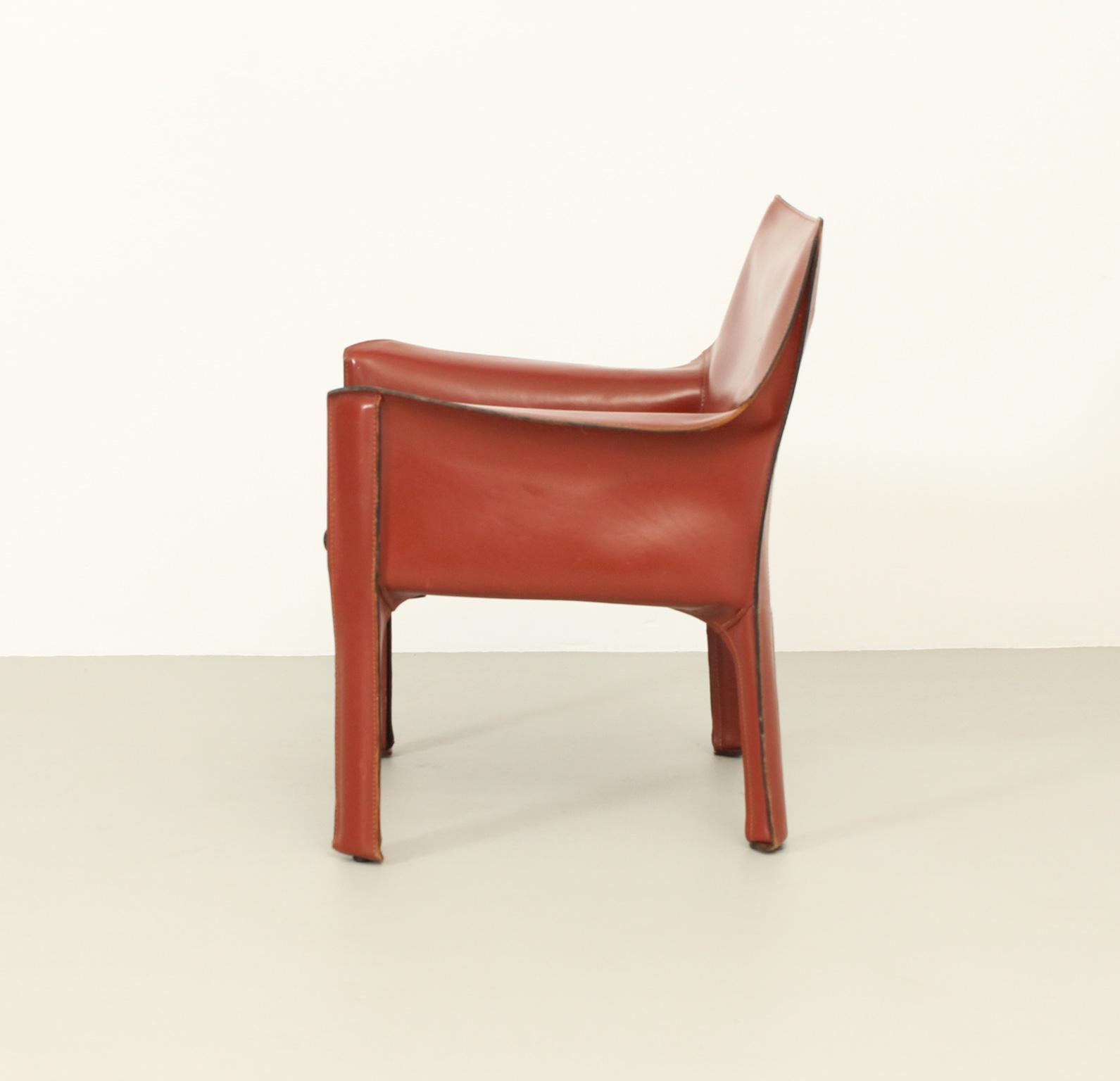 Late 20th Century Mario Bellini Cab 414 Armchair for Cassina, Italy, 1982